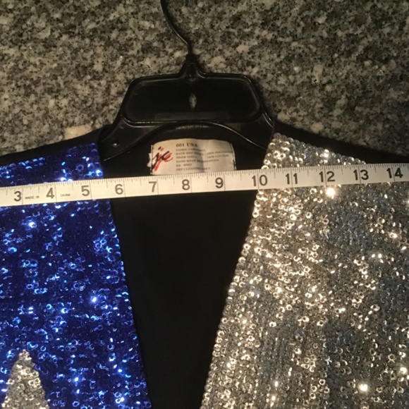 JC 001 USA SEQUIN BEST TEXAS FLAG WOMAN’S. SMALL SNAP FRONT TIE BACK - Picture 7 of 7